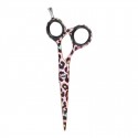 Tijeras de corte Concavas 5.5" Pink Leopard