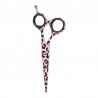 Tijeras de corte Concavas 5.5" Pink Leopard